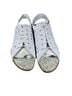 J.Crew 100% Leather Solid White Black Sandals Size 9 1/2 - photo 1