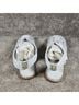 J.Crew 100% Leather Solid White Black Sandals Size 9 1/2 - photo 7