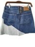 Levi's 100% Cotton Color Block Blue Denim Skirt Size 26 - photo 2
