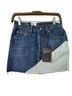 Levi's 100% Cotton Color Block Blue Denim Skirt Size 26 - photo 1