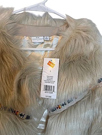 New Directions Faux Fur Vest (view 2)
