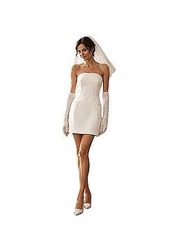 BHLDN Clean Lines Strapless Mini Dress Cocktail Dress (view 1)