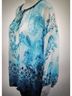 Johnny Was 100% Cupro Floral Blue Ivory Blouse Size XXL - photo 7