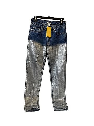 H&M metallic silver ombre Jeans (view 1)
