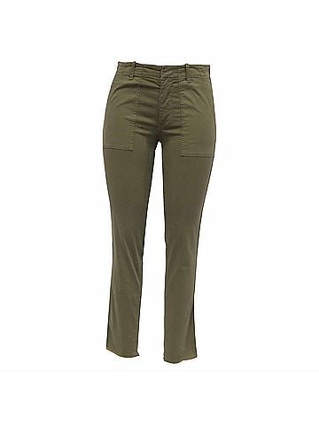 Nili Lotan Nili Lotan Jenna Pants in Green Cotton (view 1)