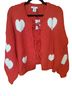 Sincerely Jules Hearts Red Cardigan Size M - photo 1