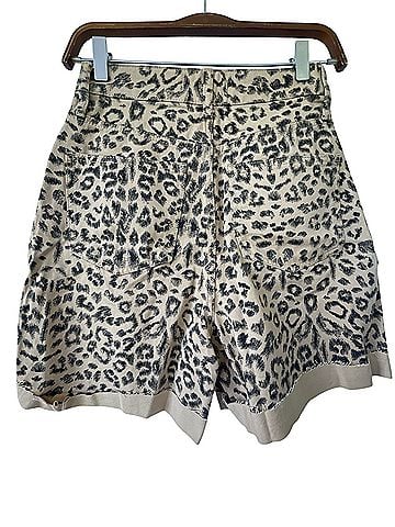 Free People cheetah Denim Shorts (view 2)