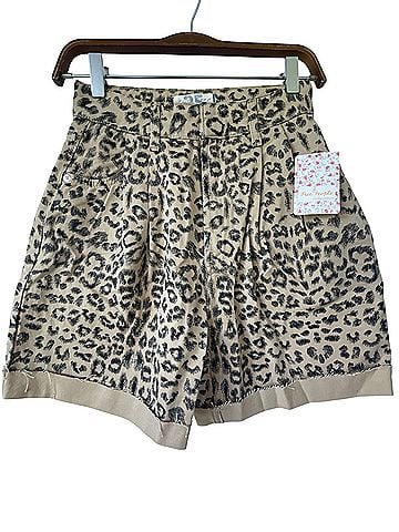 Free People cheetah Denim Shorts (view 1)