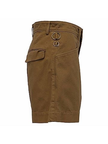 Isabel Marant Isabel Marant Fairy Pleated Shorts in Brown Cotton (view 2)