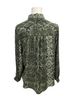 H&M 100% Polyester Snake Print Green Button-Down Shirt Size 10 - photo 3