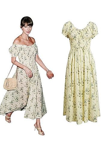DÔEN Ashlynn Sunshine Prairie Rose print Casual Dress (view 1)