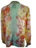 Johnny Was 100% Cupro Floral Multi Color Yellow Green Long Sleeve Blouse Size XL - photo 2
