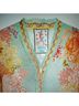 Johnny Was 100% Cupro Floral Multi Color Yellow Green Long Sleeve Blouse Size XL - photo 7