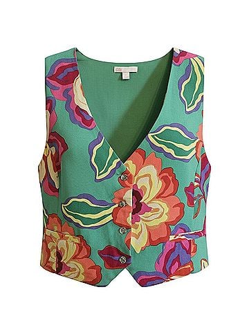 GB Linen Blend Vest Sleeveless Blouse (view 1)