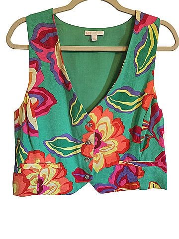 GB Linen Blend Vest Sleeveless Blouse (view 2)
