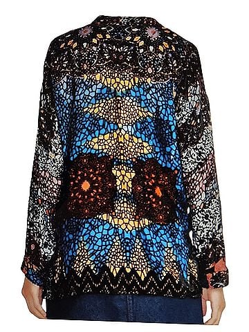 Johnny Was Audrey oversized burnout Button-Down Shirt (view 2)