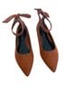 Charles & Keith 100% Suede Brown Orange Flats Size EU 36 - photo 1