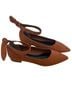 Charles & Keith 100% Suede Brown Orange Flats Size EU 36 - photo 2