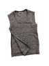Tucker 100% Wool Stripes Brown Ivory Sleeveless Blouse Size S - photo 1