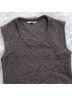 Tucker 100% Wool Stripes Brown Ivory Sleeveless Blouse Size S - photo 12