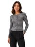 Le Lis Stripes Gray Long Sleeve Button-Down Shirt Size M - photo 2