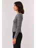 Le Lis Stripes Gray Long Sleeve Button-Down Shirt Size M - photo 3