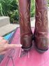 Nocona Boots 100% Leather Brown Boots Size 5 1/2 - photo 11