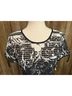 Gabby Skye Floral Checkered-gingham Black White Cocktail Dress Size 8 - photo 9