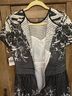 Gabby Skye Floral Checkered-gingham Black White Cocktail Dress Size 8 - photo 5