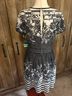 Gabby Skye Floral Checkered-gingham Black White Cocktail Dress Size 8 - photo 10