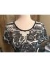 Gabby Skye Floral Checkered-gingham Black White Cocktail Dress Size 8 - photo 16