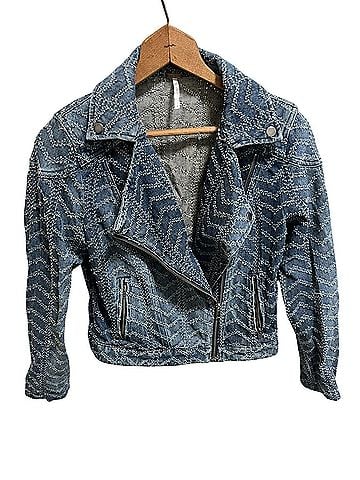 Free People Chevron Moto Biker Blazer (view 1)