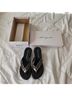 Athena Alexander Black Gold Flip Flops Size 6 1/2 - photo 4