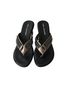 Athena Alexander Black Gold Flip Flops Size 6 1/2 - photo 1