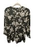 Papermoon Floral White Black Long Sleeve Blouse Size 1X - photo 2