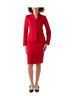 Le Suit Jacquard Red Jumpsuit Size 10 - photo 2