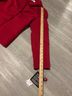 Le Suit Jacquard Red Jumpsuit Size 10 - photo 8