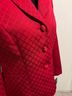 Le Suit Jacquard Red Jumpsuit Size 10 - photo 12