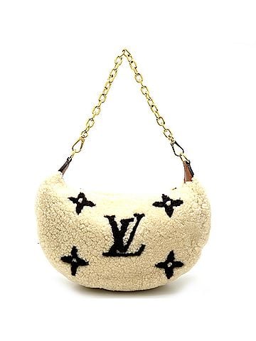 Louis Vuitton Louis Vuitton LV SKI Over the Moon Women's Shoulder Bag M23321 Monogram Giant Shearling Mouton Ivory Brown (view 2)