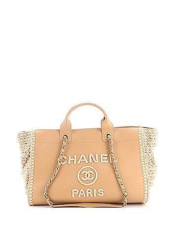 Chanel Deauville Tote Calfskin with Crochet Medium (view 1)