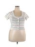 Madewell 100% Cotton Stripes White Brown Pullover Sweater Size S - photo 1