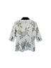 Smythe 71% Linen 29% Cotton 100% Wool 100% Rayon Floral Tan Black Blazer Size 4 - photo 2