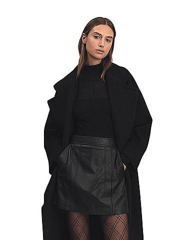 Reiss Edie Leather Skirt (view 1)