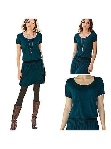 Peruvian Connection Viridian Twist T-shirt Dress Casual Dress (view 1)