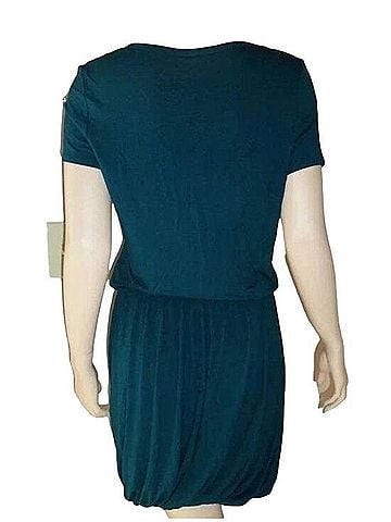 Peruvian Connection Viridian Twist T-shirt Dress Casual Dress (view 2)