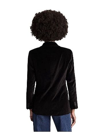 Madewell Peak Lapel Double Breasted Velvet Blazer (view 2)
