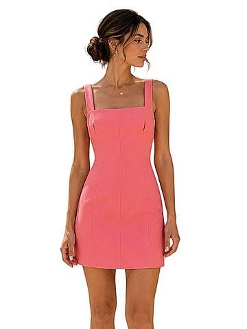 C/MEO Collective Structured Square-Neck Mini Dress Cocktail Dress (view 1)