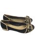 Nine West Black Gold Flats Size 8 1/2 - photo 1