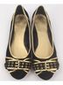 Nine West Black Gold Flats Size 8 1/2 - photo 3