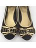 Nine West Black Gold Flats Size 8 1/2 - photo 4